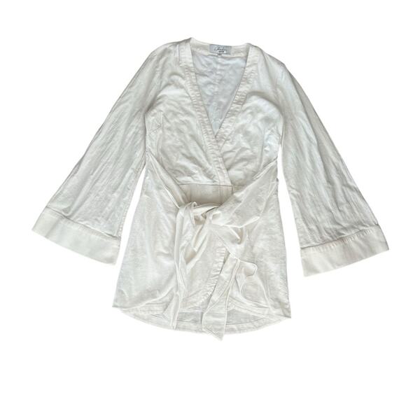 L'Academie Revolve Women’s The Janeiro Tie Front Bell Sleeve White Mini Dress XS - Picture 12 of 13